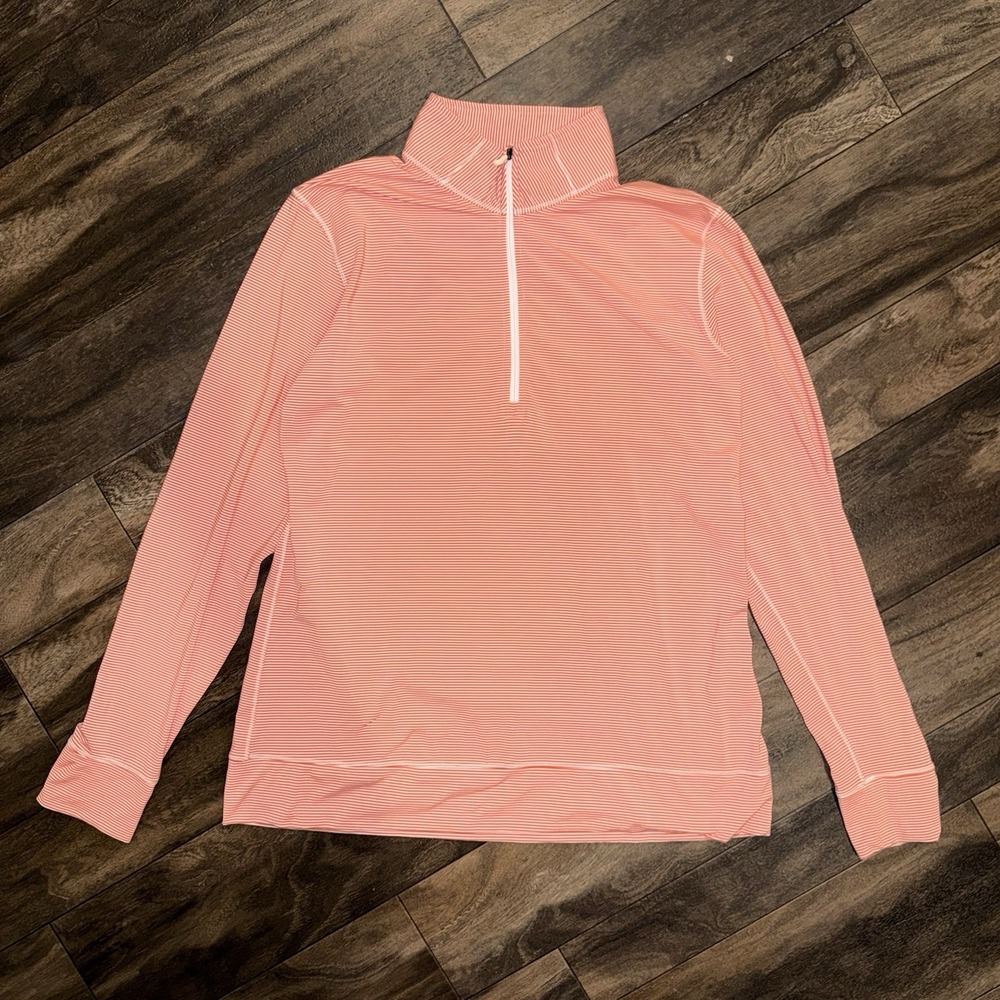 FootJoy 1/4 Zip Lightweight Pullover Striped Long Sleeve Women's Size Large